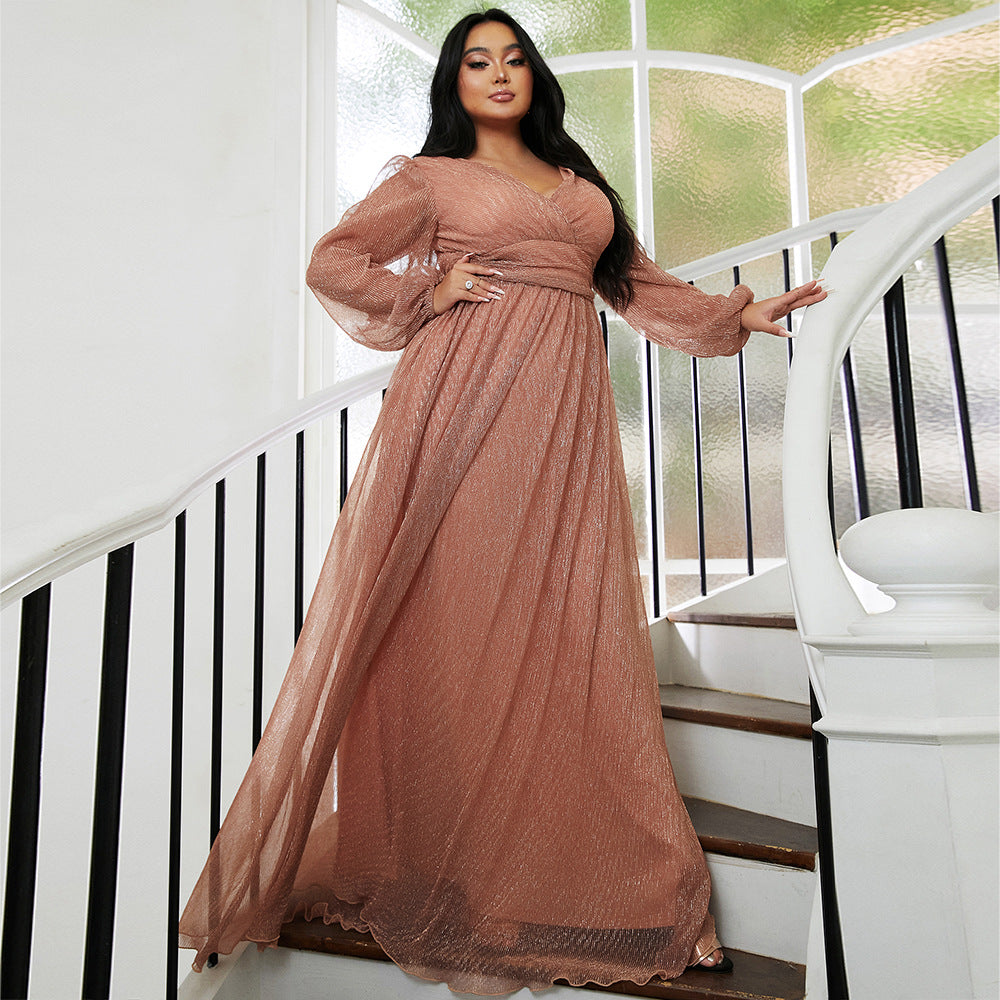 Women Long Light Luxury Evening Dress