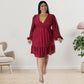 Plus Size Women Clothes Jacquard Striped Dress Source