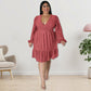 Plus Size Women Clothes Jacquard Striped Dress Source