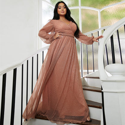 Women Long Light Luxury Evening Dress