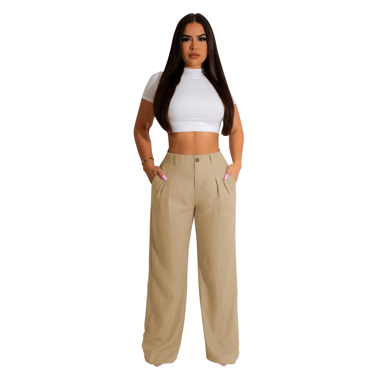 Linen Cotton Breathable Straight Leg Pants