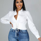 French Short Long Sleeve Shirt Casual Office Cardigan Solid Color Polo Collar Shirt Women Design Women Clothing