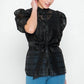 A See-thru Mini Length Organza Top
