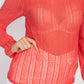 Ruffle Mock Neck Lace Top
