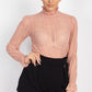 Ruffle Mock Neck Lace Top
