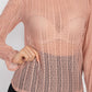 Ruffle Mock Neck Lace Top