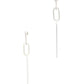Oval Metal Bar Post Drop Earring
