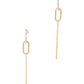 Oval Metal Bar Post Drop Earring
