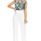 Front-line Flared Leg Design Solid Pants