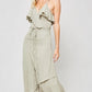 A Knit Top With Deep V Neckline And Yoke Design