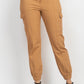 Solid High-rise Pocketed Jogger Pants