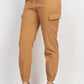 Solid High-rise Pocketed Jogger Pants
