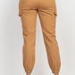 Solid High-rise Pocketed Jogger Pants