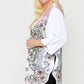 Floral Wings Sublimation Print, Long Body Cardigan