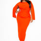 Cape Sleeve Dress With Knot Detail