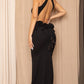 Flower Back Mermaid Maxi Dress