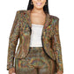 Plus Disco Metallic Sequins 2 Piece Jacket Set