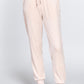 Waist Elastic Velour Long Jogger Pants