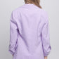 Woven Solid 3/4 Sleeve Blazer