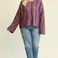 Novelty Knit And Solid Knit Mixed Loose Top