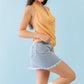 Apricot Ribbed Cowl Neck Sleeveless Top