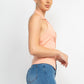 Collared Halter Open Back Top