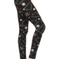 Yoga Style Banded Lined Tree Printed Knit Legging With High Waist