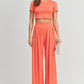 Crop Top And Palazzo Pants Set