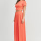 Crop Top And Palazzo Pants Set