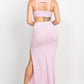 Cutouts Side Slit Maxi Dress