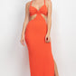 Cutouts Side Slit Maxi Dress