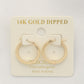 Square Edge 14k Gold Dipped Hoop Earring