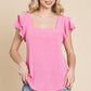 French Terry Solid Casual Top