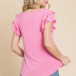 French Terry Solid Casual Top