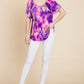 Venechia Tie Dye Bubble Sleeves Tunic Top