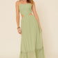 A Sheer, Chiffon Floral Lace Maxi Dress