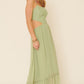 A Sheer, Chiffon Floral Lace Maxi Dress