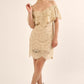 A Lace, Woven Mini Dress