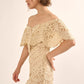 A Lace, Woven Mini Dress