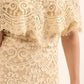 A Lace, Woven Mini Dress