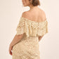 A Lace, Woven Mini Dress
