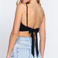 Back Ribbon Tie Cami Crop Top