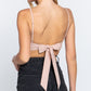 Back Ribbon Tie Cami Crop Top