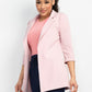 Open Front Notch Solid Jacket
