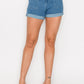 Belted Paperbag Denim Shorts