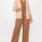 Ruched Sleeves Solid Blazer