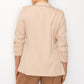 Ruched Sleeves Solid Blazer