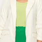 Ruched Sleeves Solid Blazer