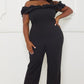 Ruffle Shoulder Shoulder Plus Size Jumpsuit