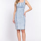 Sleeveless Stretch Denim Mini Dress